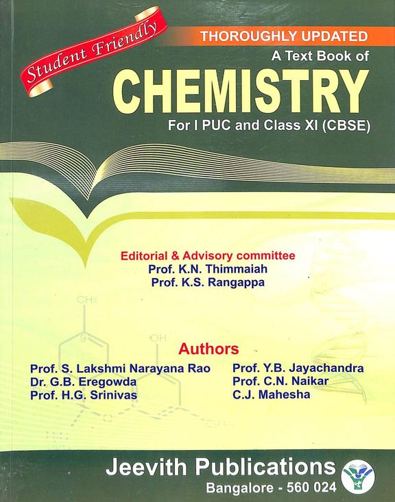 Buy Text Book Of Chemistry For 1st Puc & Class 11 Cbse book S