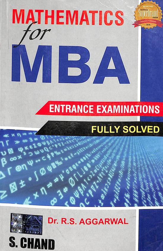 Buy Mathematics For Mba Entrance Examinations Fully Solved book Rs