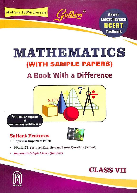 Buy Golden Mathematics Class 7 With Sample Papers : Cbse book : Hari