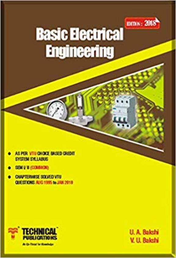 Buy Basic Electrical Engineering For 1 & 2 Sem : Vtu Book : Ua Bakshi ...